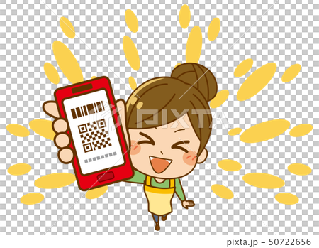 Overlooking the housewife holding a smartphone 03 50722656