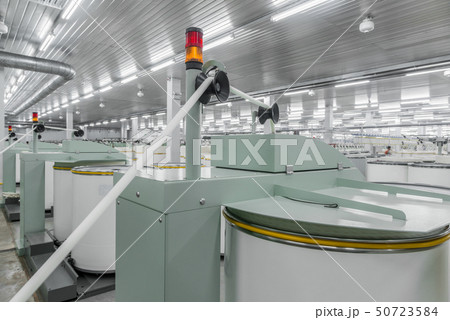 production of threads in a textile factory production of threads in a textile factory 50723584