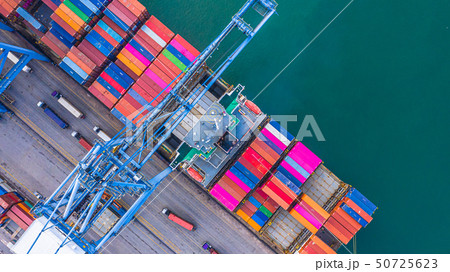 Container ship loading and unloading 50725623