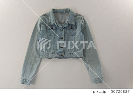 Denim jacket on white background Denim jacket on white background 50726887