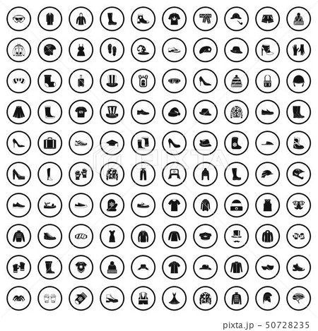 100 clothing and accessories icons set 100 clothing and accessories icons set 50728235