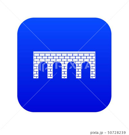 Bridge icon digital blue 50728239