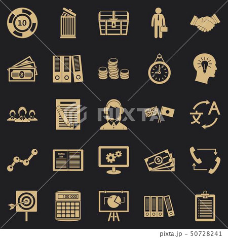 Customers of the bank icons set, simple style 50728241