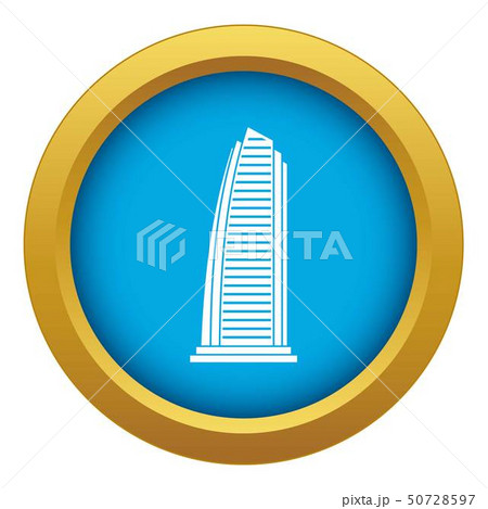 Skyscraper icon blue vector isolated 50728597