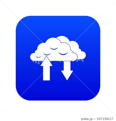 Clouds with arrows icon digital blue Clouds with arrows icon digital blue 50728617