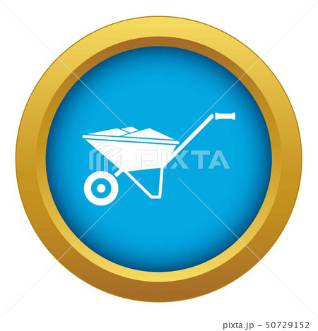 Wheelbarrow icon blue vector isolated Wheelbarrow icon blue vector isolated 50729152