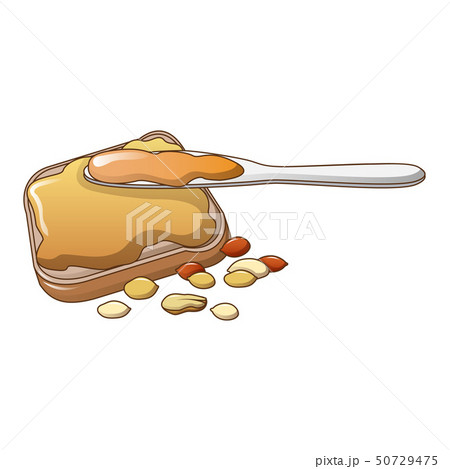 Peanut butter icon, cartoon style 50729475