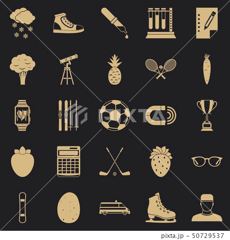 Sports health icons set, simple style 50729537