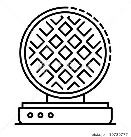Modern waffle-iron icon, outline style Modern waffle-iron icon, outline style 50729777