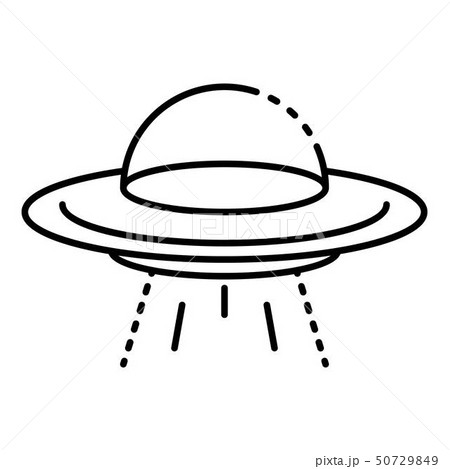 Ufo Icon Outline Styleのイラスト素材