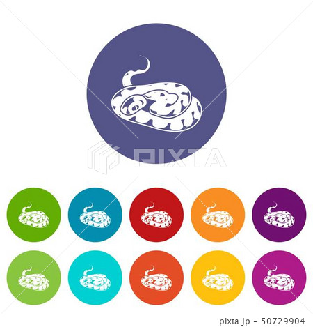 Snake icons set vector color 50729904