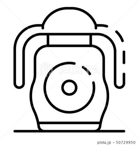 Rubber sippy cup icon, outline style Rubber sippy cup icon, outline style 50729950