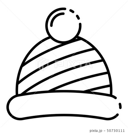 Kid winter headwear icon, outline style 50730111