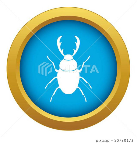 Stag beetle icon blue vector isolated 50730173