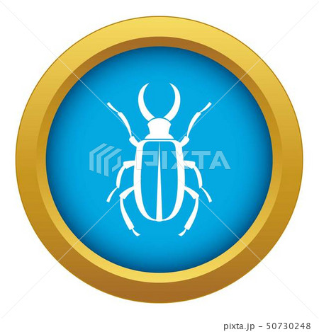 Lucanus cervus icon blue vector isolated 50730248