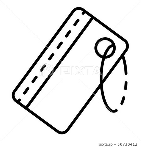 Snorkeling id card icon, outline style 50730412