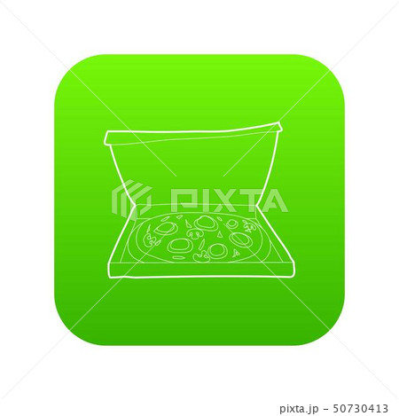 Pizza icon green vector 50730413