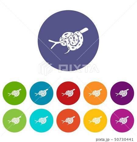 Bull snake icons set vector color 50730441