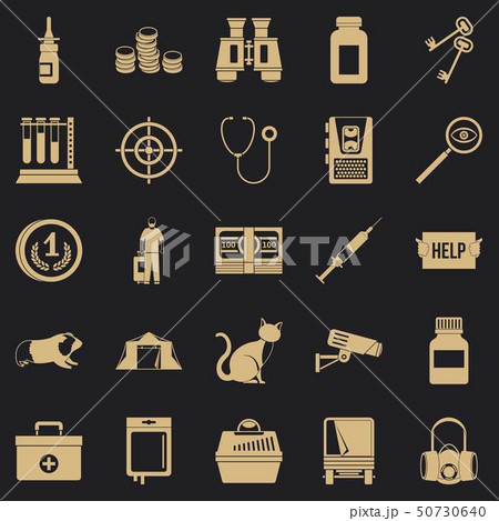 Chase icons set, simple style Chase icons set, simple style 50730640