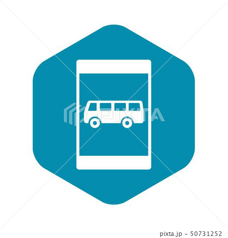 Bus Stop Sign Icon In Simple Styleのイラスト素材