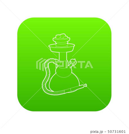 Hookah icon green vector Hookah icon green vector 50731601