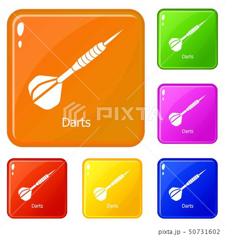 Darts icons set vector color Darts icons set vector color 50731602