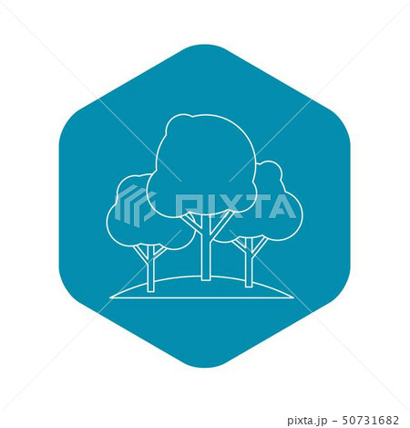 Trees icon in outline style Trees icon in outline style 50731682