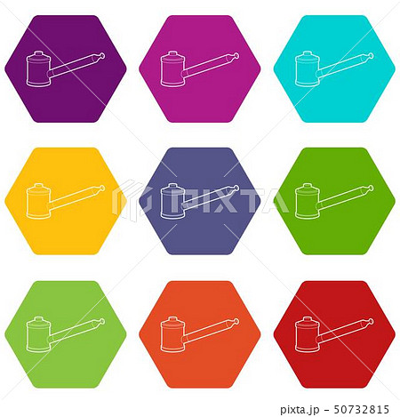 Pipe for vaping icons set 9 vector 50732815