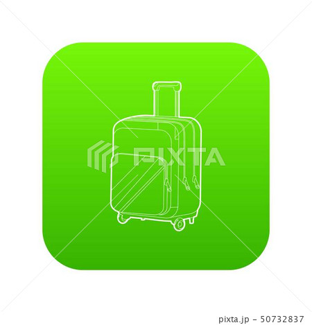 Travel suitcase icon green vector Travel suitcase icon green vector 50732837