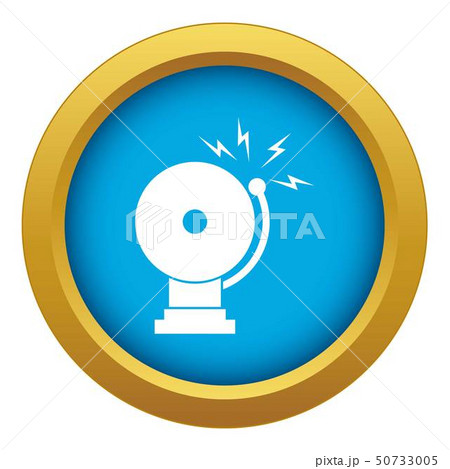 Fire alarm icon blue vector isolated 50733005