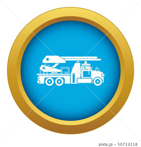 Fire engine icon blue vector isolated 50733218