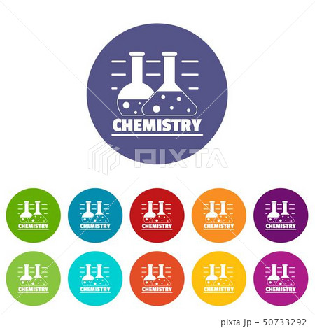 Chemistry icons set vector color Chemistry icons set vector color 50733292