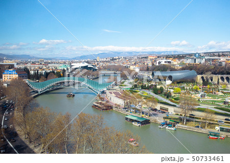 Old city, new Summer Rike park, river Kura, the European Square and the Bridge of Peace 50733461
