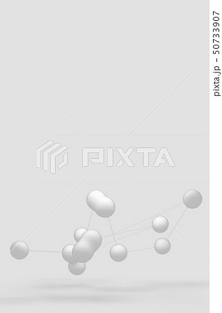 Science Molecule, Molecular DNA Model Structure. 3D render molecular bonds on a gray background 50733907
