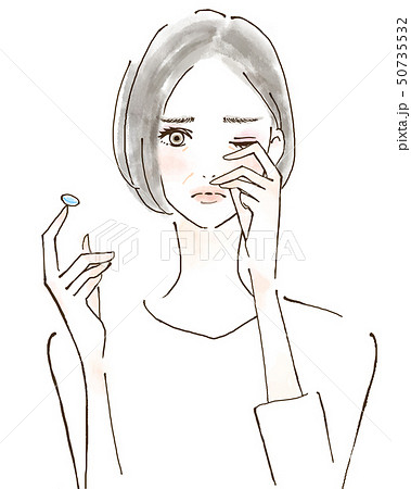 アレルギー　結膜炎　ものもらい　眼精疲労　目のトラブル 50735532
