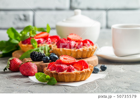 Fresh homemade berrie tarts 50735579