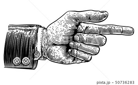 Hand Pointing Finger Direction In Business Suitのイラスト素材