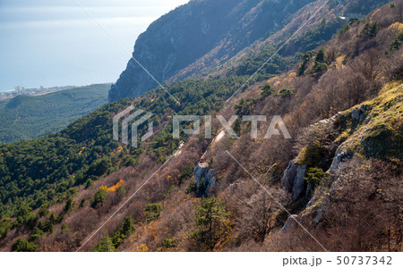 Coastal mountain landscape. Crimea Coastal mountain landscape. Crimea 50737342