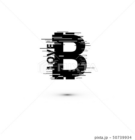 Black bitcoin sign in glitch style on white background. Internet money digital vector illustration Black bitcoin sign in glitch style on white background. Internet money digital vector illustration 50739934