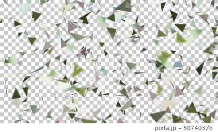 CGパーティクル　ランダムに拡散するトライアングル 50740376