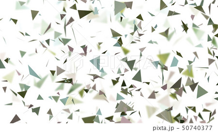 CGパーティクル　ランダムに拡散するトライアングル 50740377