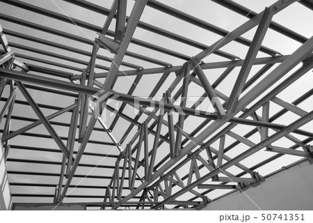 Structure of steel roof frame. Structure of steel roof frame. 50741351