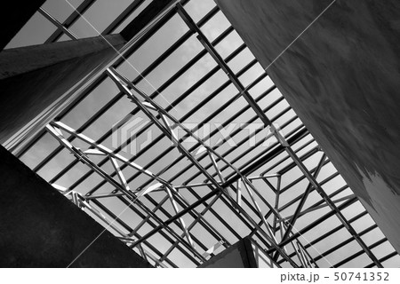 Structure of steel roof frame. Structure of steel roof frame. 50741352