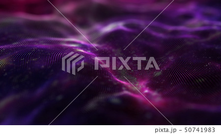 Data technology abstract futuristic illustration . Low poly shape with connecting dots and lines on 50741983