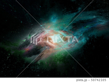 Stars, dust and gas nebula in a far galaxy 50742105