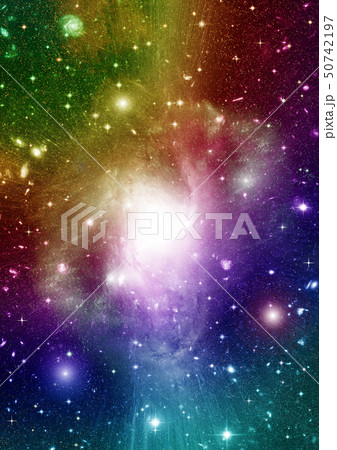 Stars, dust and gas nebula in a far galaxy 50742197