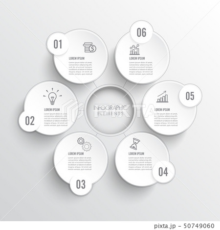 Vector infographic template with 3D paper label, Vector infographic template with 3D paper label, 50749060