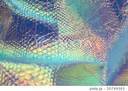 Abstract trendy holographic snake background with neon colors. 50749363