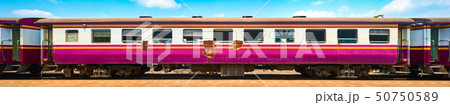 Old train coach at Thonburi station, Bangkok, 50750589