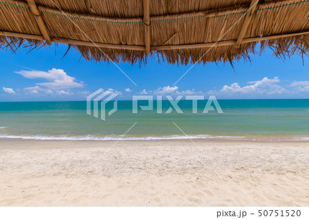 Tropical seaside dining table in thailand Tropical seaside dining table in thailand 50751520